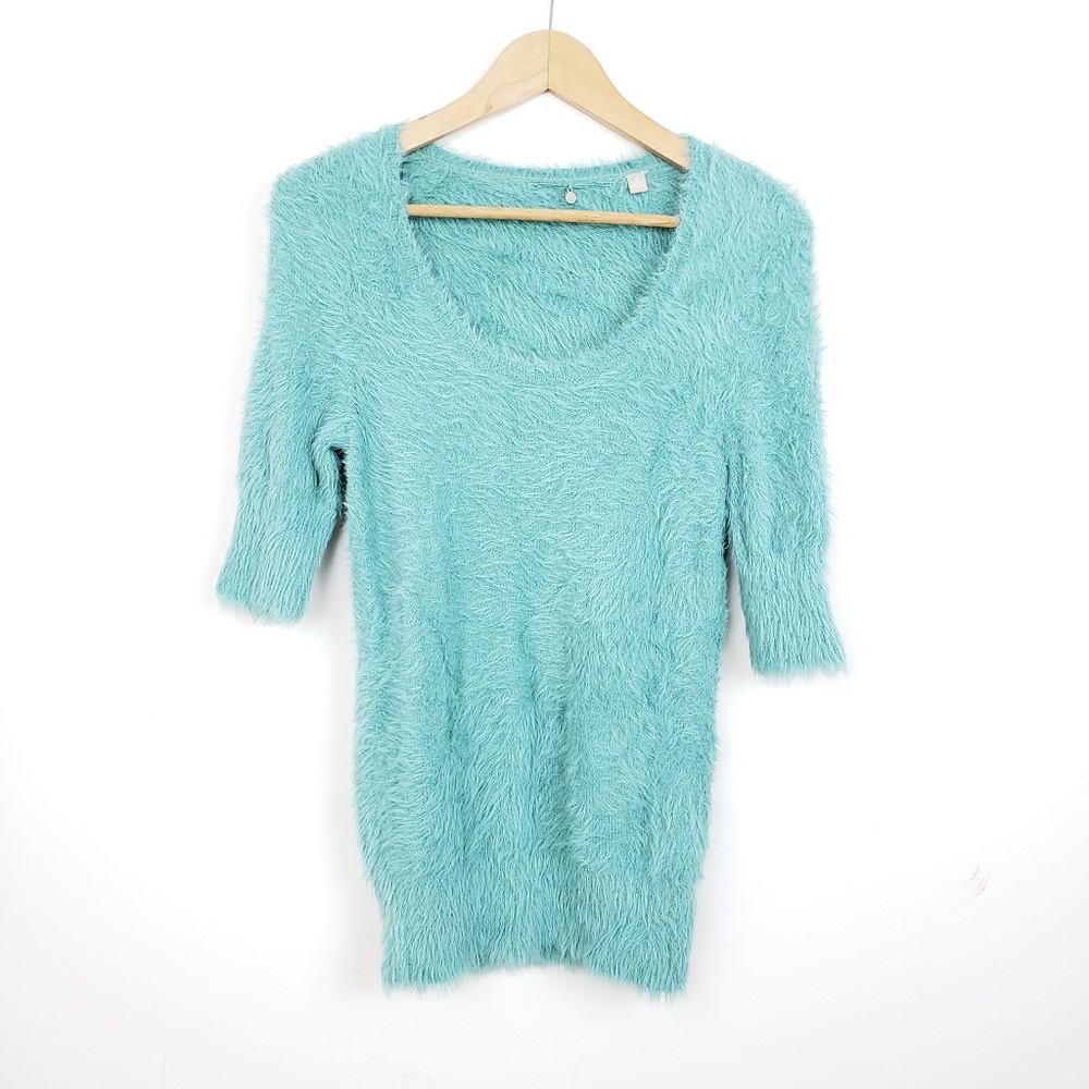 Anthropologie Knitted & Knotted Fuzzy Sweater | S
